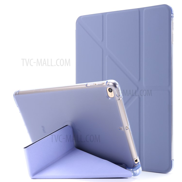 Deformable with Stand Leather Smart Tablet Cover for iPad mini (2019) 7.9 inch/Mini 4 - Purple-1