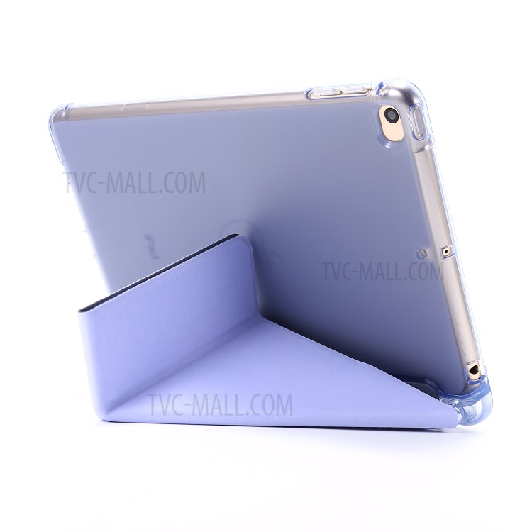 Deformable with Stand Leather Smart Tablet Cover for iPad mini (2019) 7.9 inch/Mini 4 - Purple-3