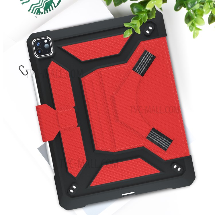 Shockproof PU Leather Tablet Case for iPad Pro 12.9-inch (2020)/(2018) - Red-10