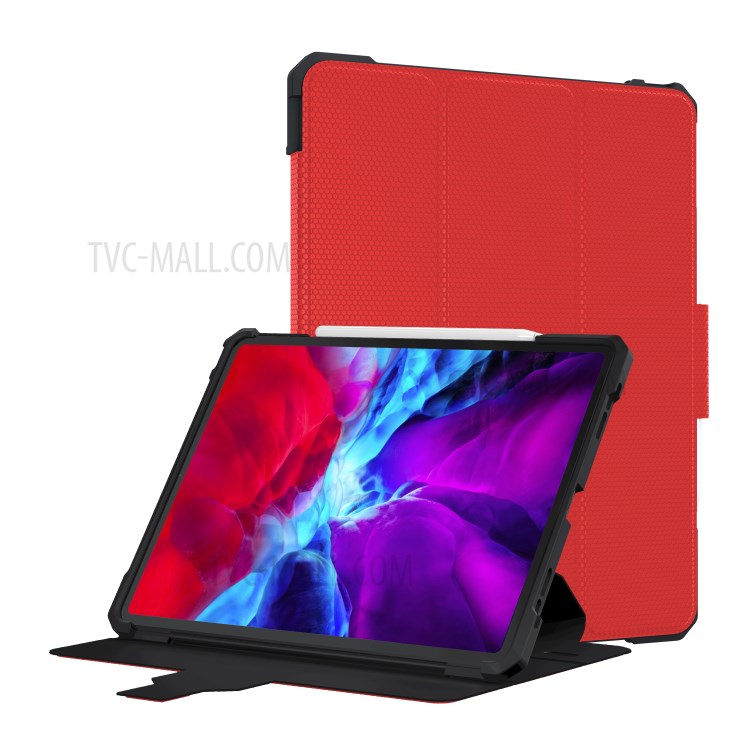 Shockproof PU Leather Tablet Case for iPad Pro 12.9-inch (2020)/(2018) - Red-2