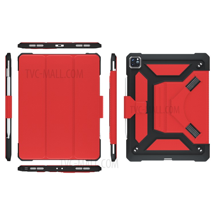 Shockproof PU Leather Tablet Case for iPad Pro 12.9-inch (2020)/(2018) - Red-21