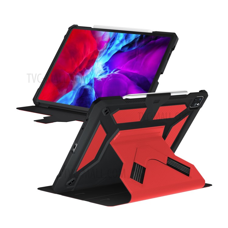 Shockproof PU Leather Tablet Case for iPad Pro 12.9-inch (2020)/(2018) - Red-22