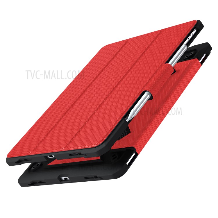 Shockproof PU Leather Tablet Case for iPad Pro 12.9-inch (2020)/(2018) - Red-25