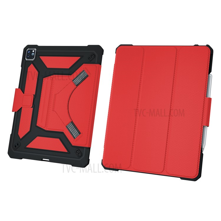 Shockproof PU Leather Tablet Case for iPad Pro 12.9-inch (2020)/(2018) - Red-4