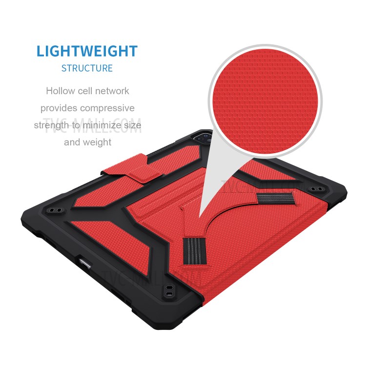 Shockproof PU Leather Tablet Case for iPad Pro 12.9-inch (2020)/(2018) - Red-9