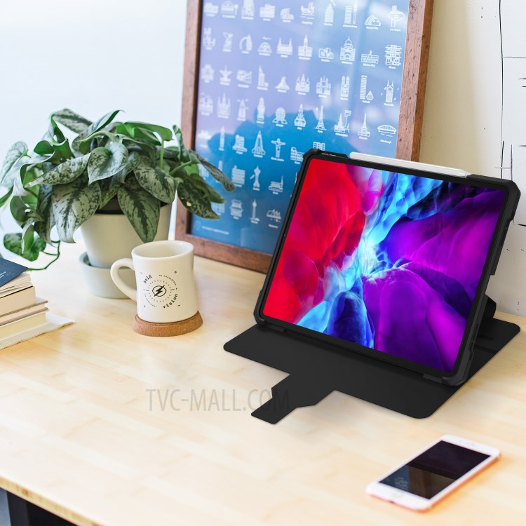 Shockproof PU Leather Tablet Case for iPad Pro 12.9-inch (2020)/(2018) - Blue-11
