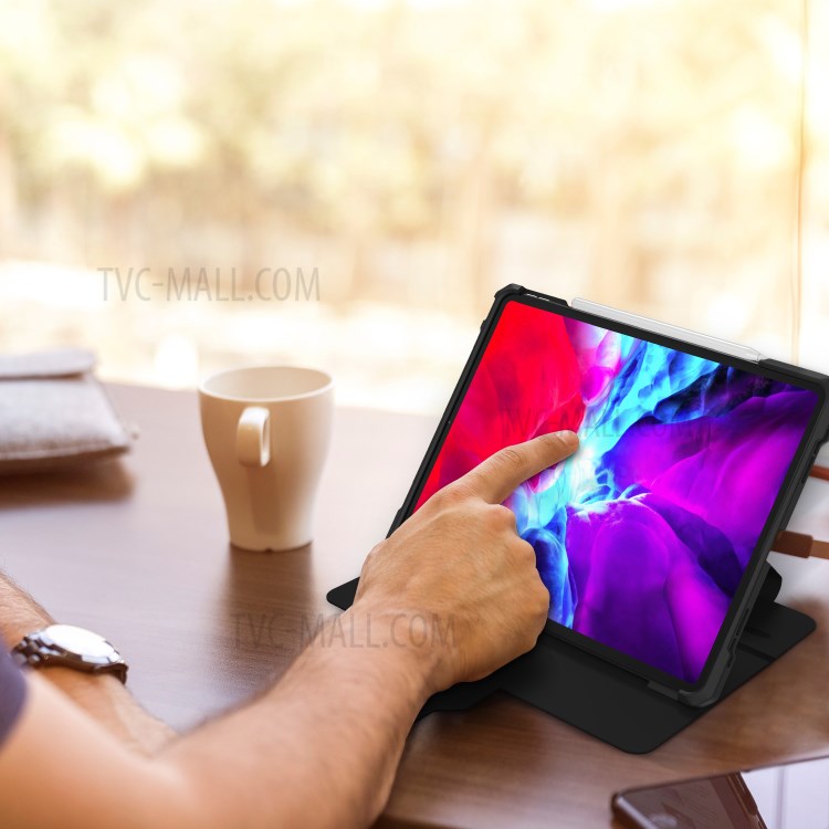 Shockproof PU Leather Tablet Case for iPad Pro 12.9-inch (2020)/(2018) - Blue-12
