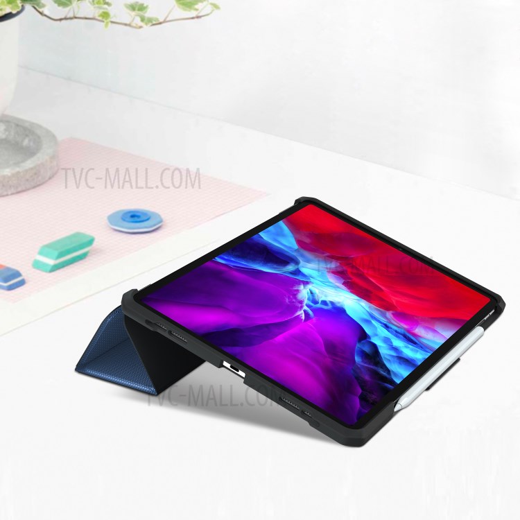 Shockproof PU Leather Tablet Case for iPad Pro 12.9-inch (2020)/(2018) - Blue-13