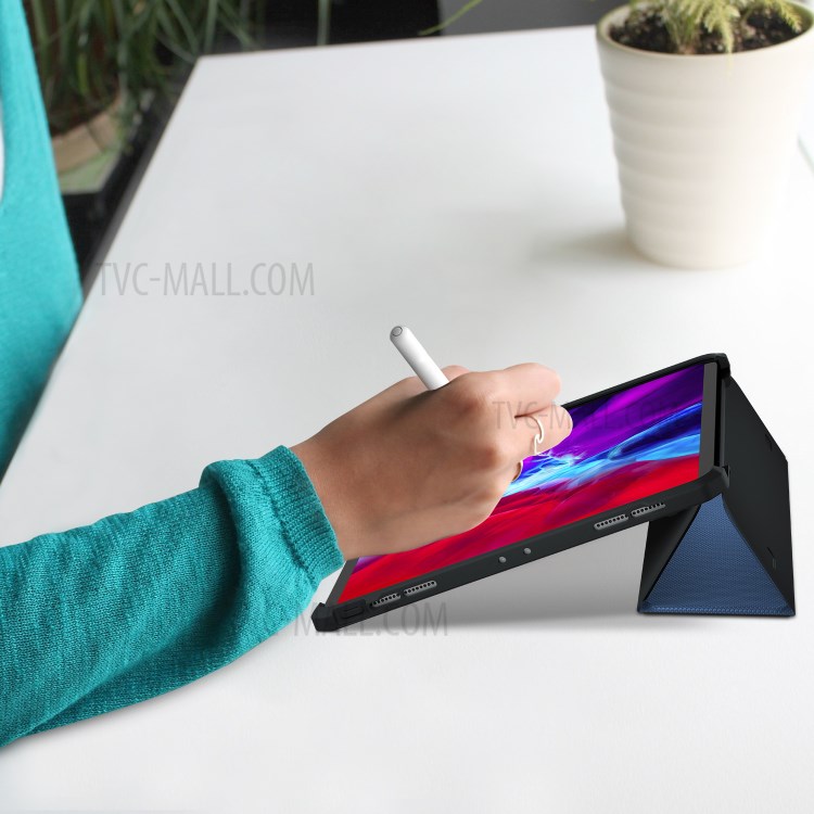 Shockproof PU Leather Tablet Case for iPad Pro 12.9-inch (2020)/(2018) - Blue-14