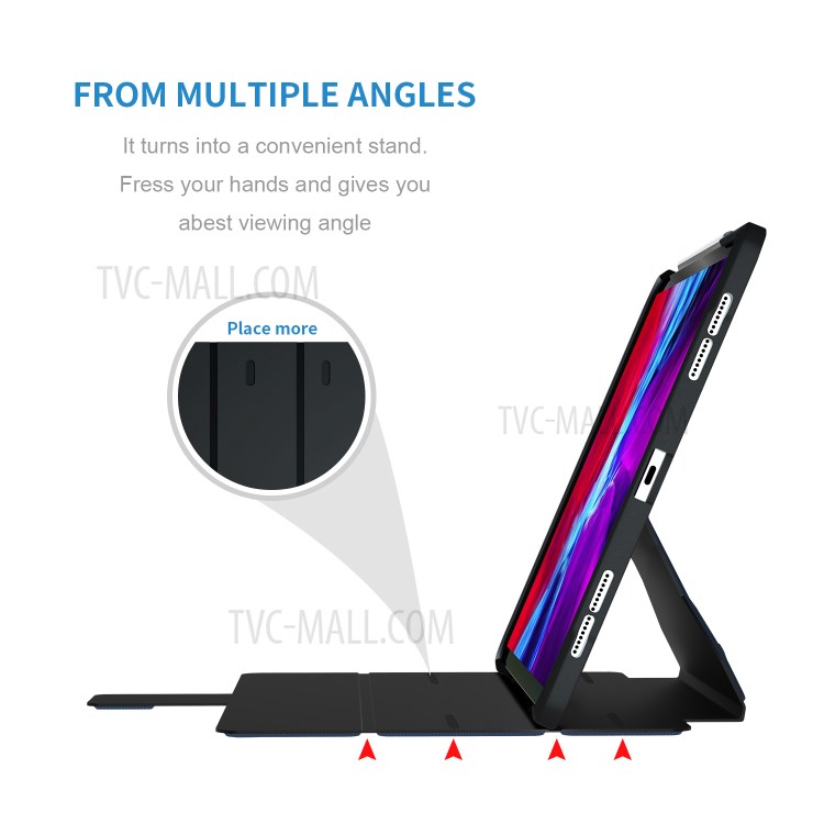 Shockproof PU Leather Tablet Case for iPad Pro 12.9-inch (2020)/(2018) - Blue-16