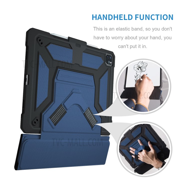 Shockproof PU Leather Tablet Case for iPad Pro 12.9-inch (2020)/(2018) - Blue-19