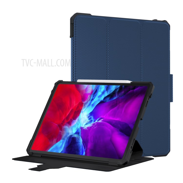 Shockproof PU Leather Tablet Case for iPad Pro 12.9-inch (2020)/(2018) - Blue-2