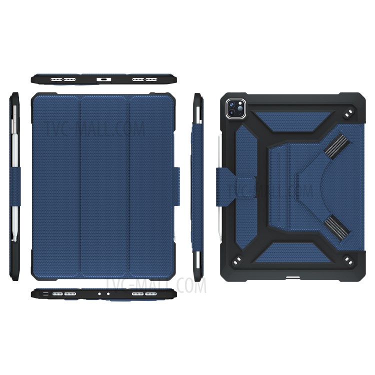 Shockproof PU Leather Tablet Case for iPad Pro 12.9-inch (2020)/(2018) - Blue-21
