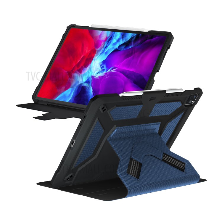 Shockproof PU Leather Tablet Case for iPad Pro 12.9-inch (2020)/(2018) - Blue-22