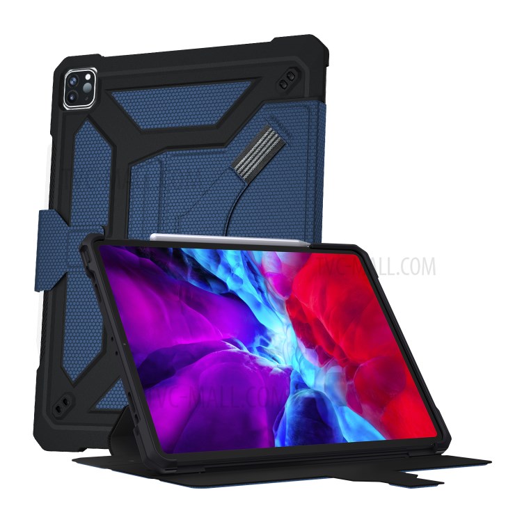Shockproof PU Leather Tablet Case for iPad Pro 12.9-inch (2020)/(2018) - Blue-23