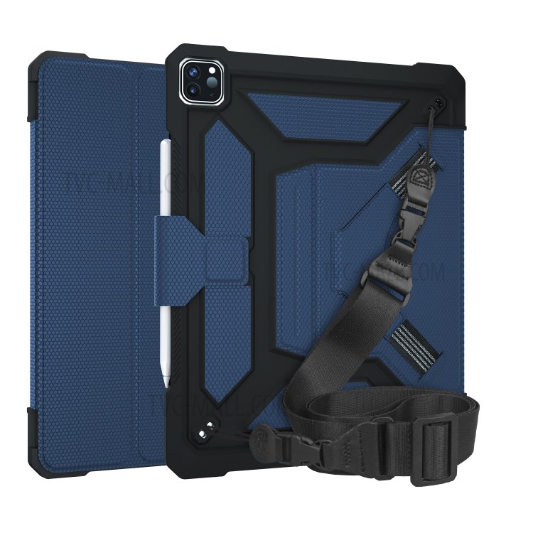 Shockproof PU Leather Tablet Case for iPad Pro 12.9-inch (2020)/(2018) - Blue-3