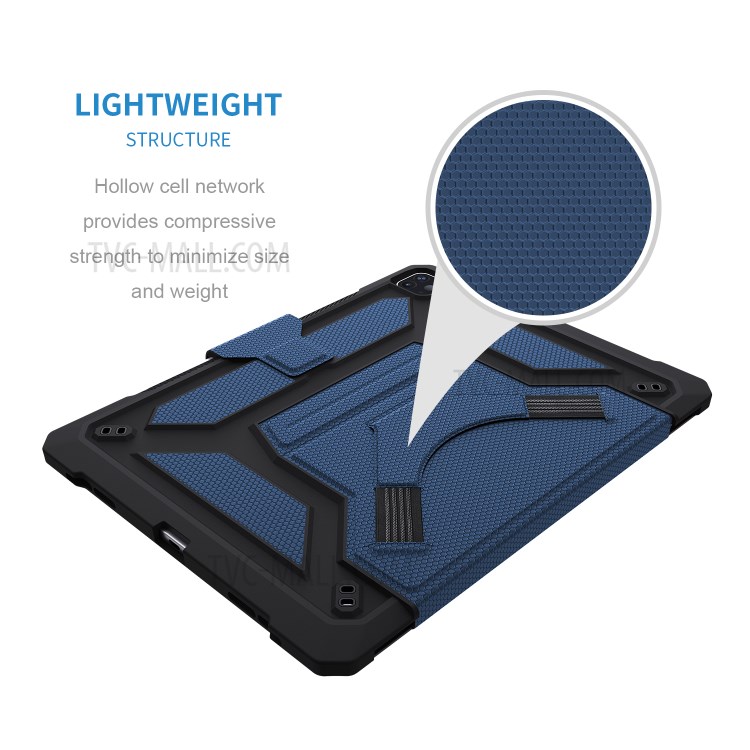 Shockproof PU Leather Tablet Case for iPad Pro 12.9-inch (2020)/(2018) - Blue-9