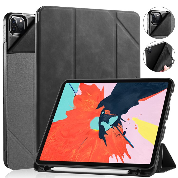 DG.MING See Series for Apple iPad Pro 11-inch (2022) / (2021) / (2020) Auto Wake & Sleep Leather Phone Case - Black-25