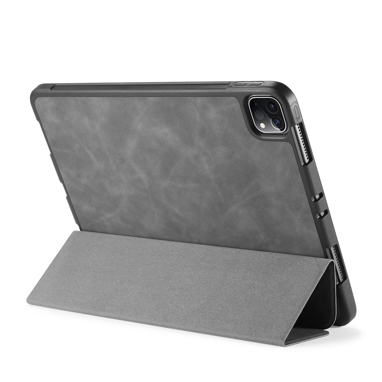 DG.MING See Series Auto Wake & Sleep Leather Phone Case for Apple iPad Pro 11-inch (2020)/(2018) - Grey-13