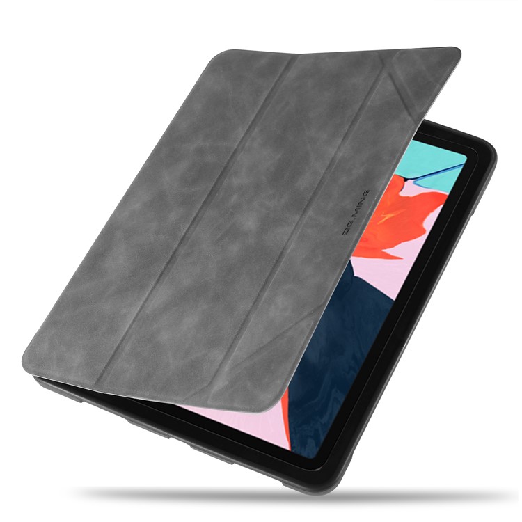 DG.MING See Series Auto Wake & Sleep Leather Phone Case for Apple iPad Pro 11-inch (2020)/(2018) - Grey-15