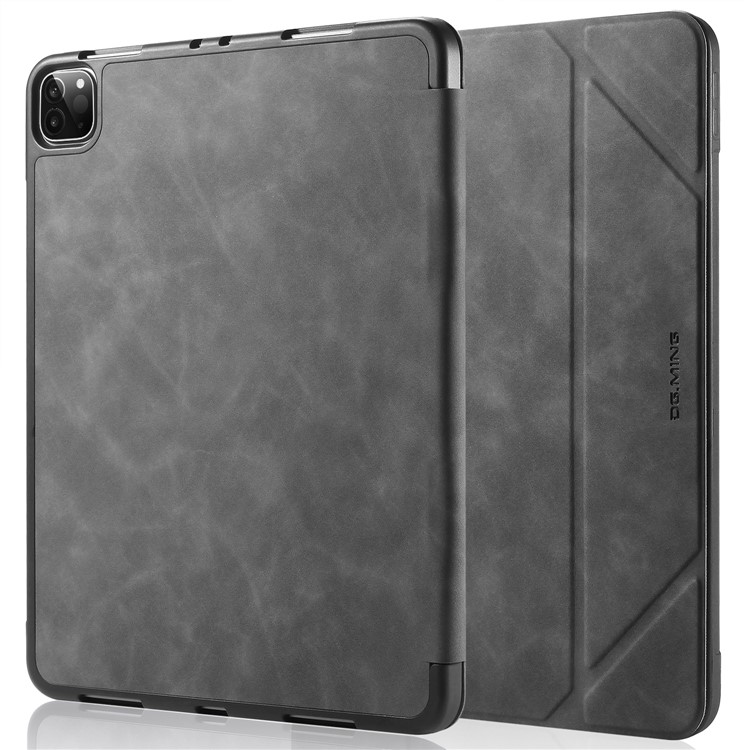 DG.MING See Series Auto Wake & Sleep Leather Phone Case for Apple iPad Pro 11-inch (2020)/(2018) - Grey-18