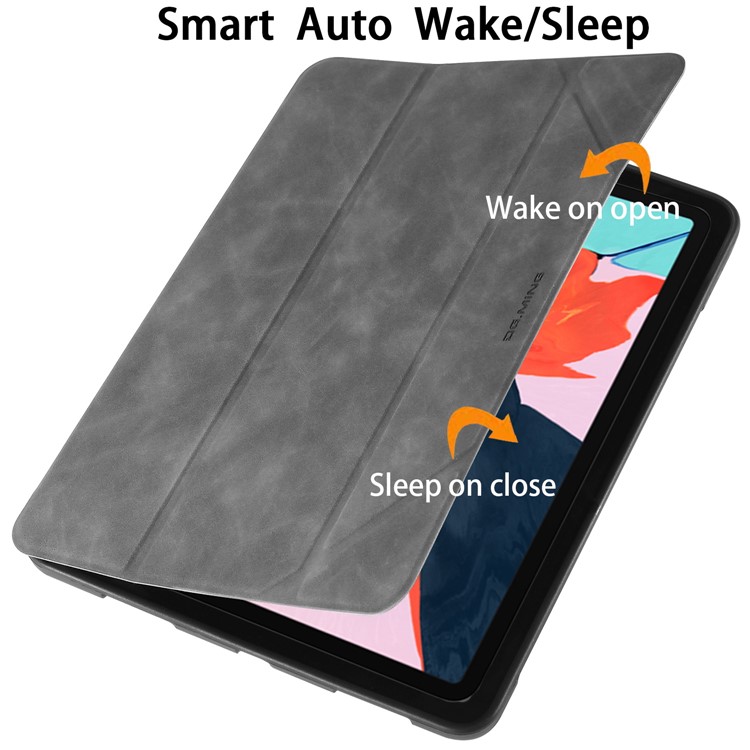 DG.MING See Series Auto Wake & Sleep Leather Phone Case for Apple iPad Pro 11-inch (2020)/(2018) - Grey-3