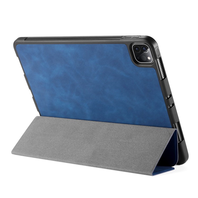 DG.MING See Series Auto Wake & Sleep Leather Phone Case for Apple iPad Pro 11-inch (2020)/(2018) - Blue-13