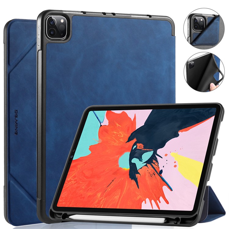 DG.MING See Series Auto Wake & Sleep Leather Phone Case for Apple iPad Pro 11-inch (2020)/(2018) - Blue-17