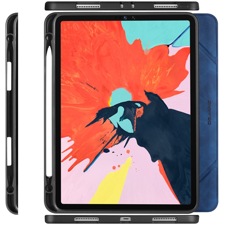 DG.MING See Series Auto Wake & Sleep Leather Phone Case for Apple iPad Pro 11-inch (2020)/(2018) - Blue-21