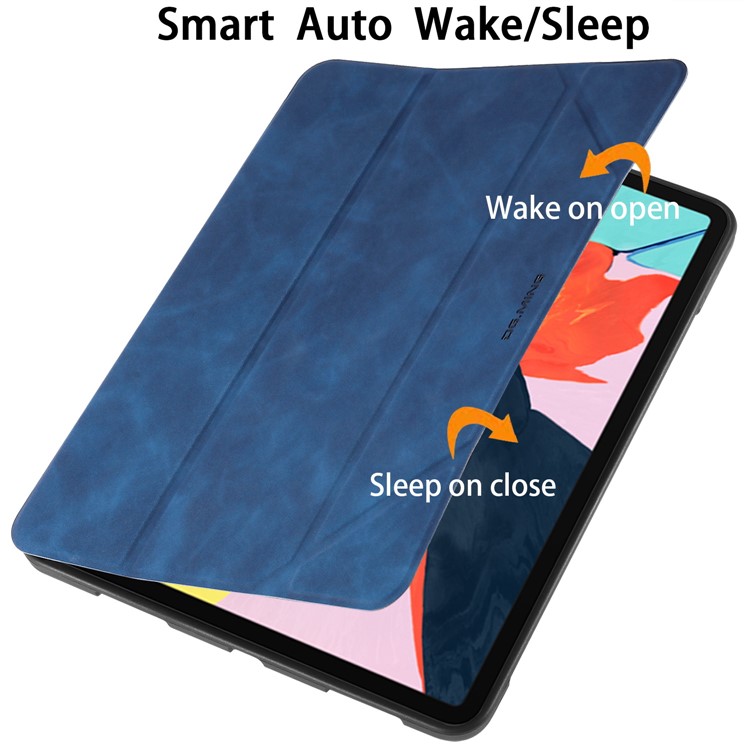 DG.MING See Series Auto Wake & Sleep Leather Phone Case for Apple iPad Pro 11-inch (2020)/(2018) - Blue-3