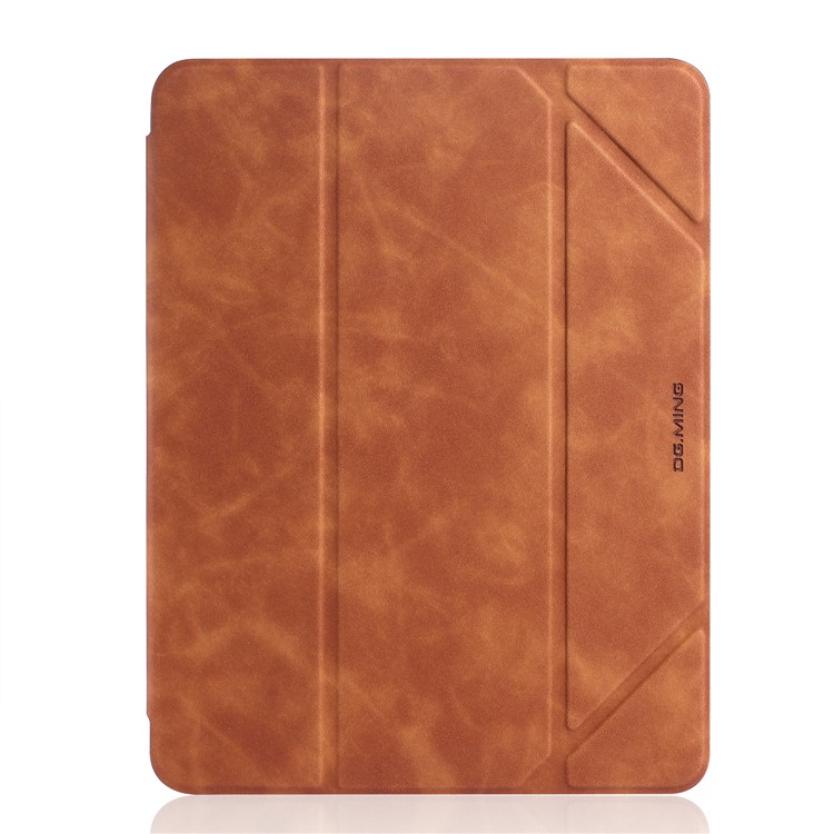 DG.MING See Series Auto Wake & Sleep Leather Phone Case for Apple iPad Pro 11-inch (2020)/(2018) - Brown-11