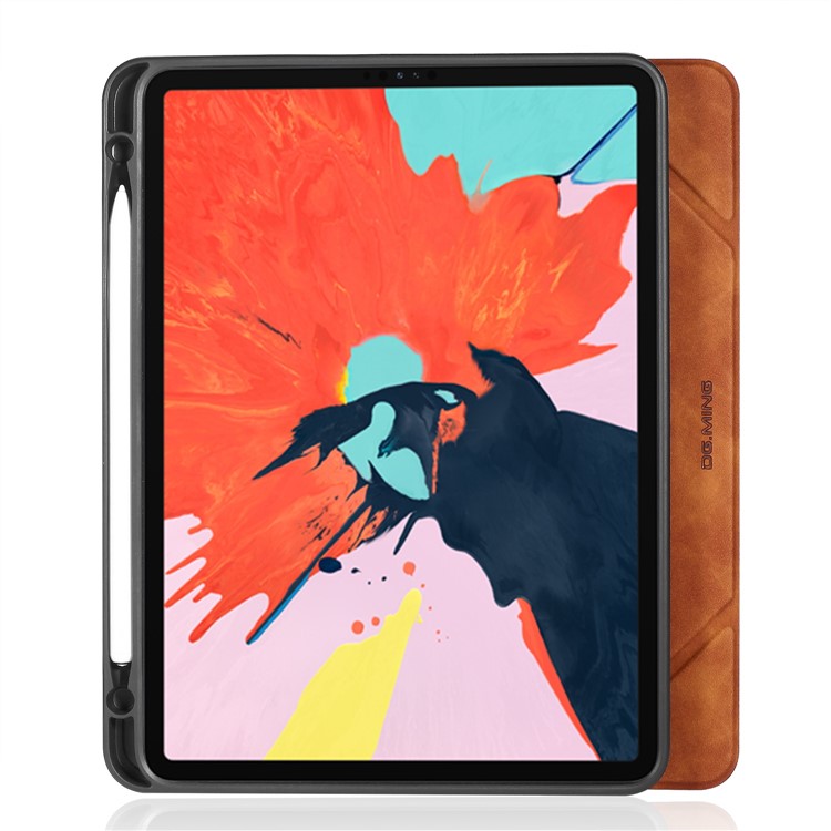 DG.MING See Series Auto Wake & Sleep Leather Phone Case for Apple iPad Pro 11-inch (2020)/(2018) - Brown-14
