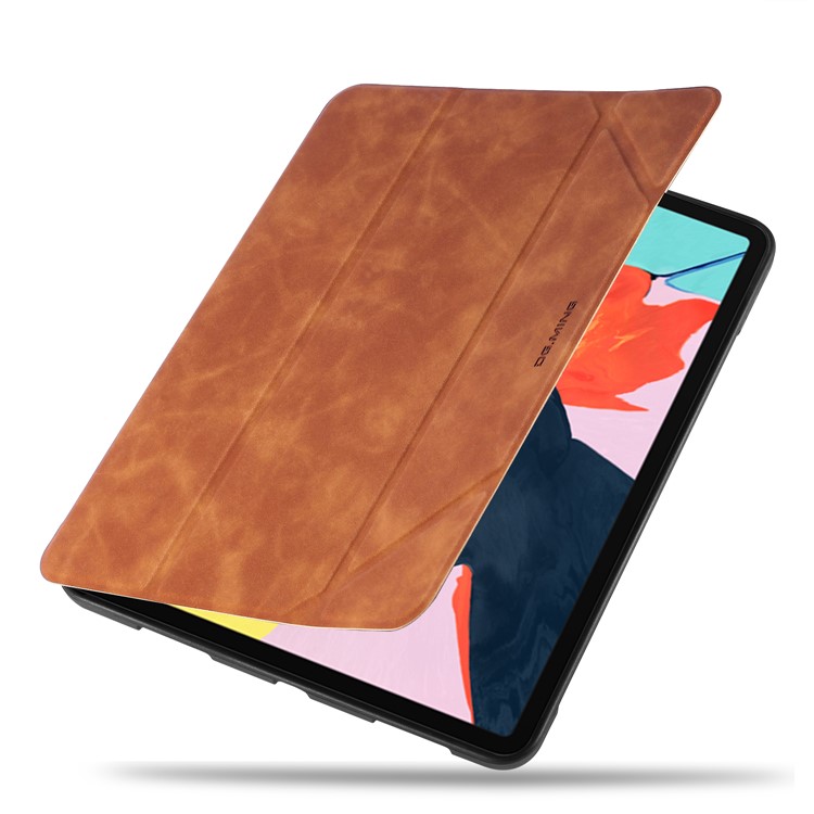 DG.MING See Series Auto Wake & Sleep Leather Phone Case for Apple iPad Pro 11-inch (2020)/(2018) - Brown-15
