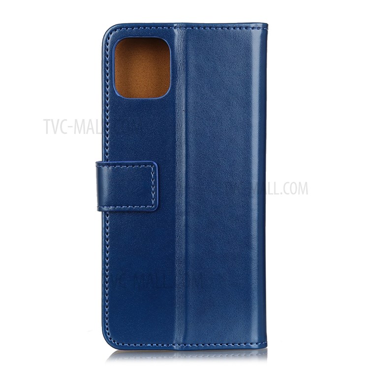 Leather Stand Case with Card Slots for Apple iPhone 12 Pro Max 6.7 inch - Blue-2