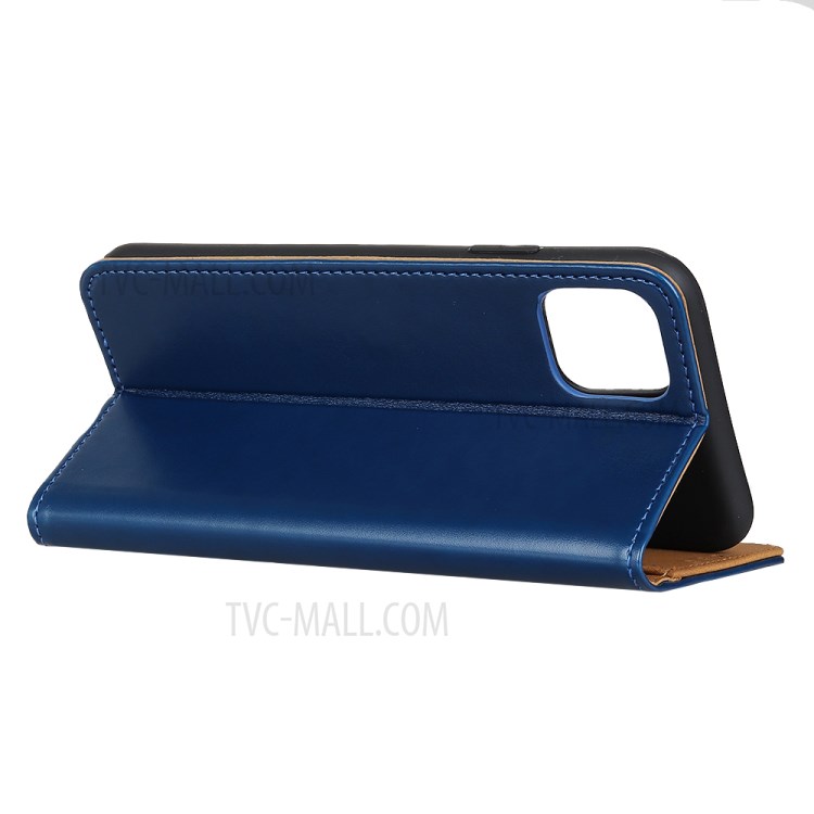 Leather Stand Case with Card Slots for Apple iPhone 12 Pro Max 6.7 inch - Blue-3