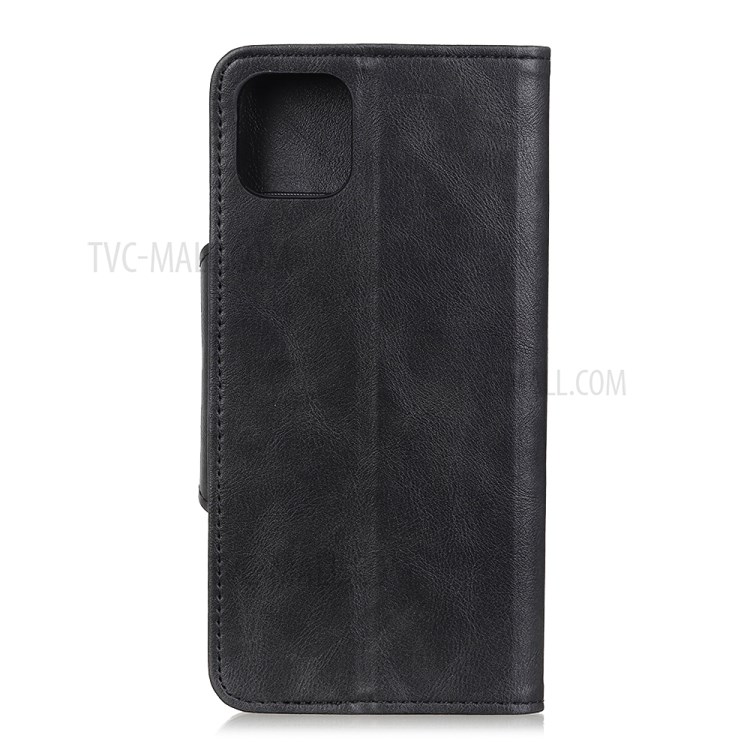 Magnetic Clasp Wallet Stand Leather Case for Apple iPhone 12 Pro Max 6.7 inch - Black-2