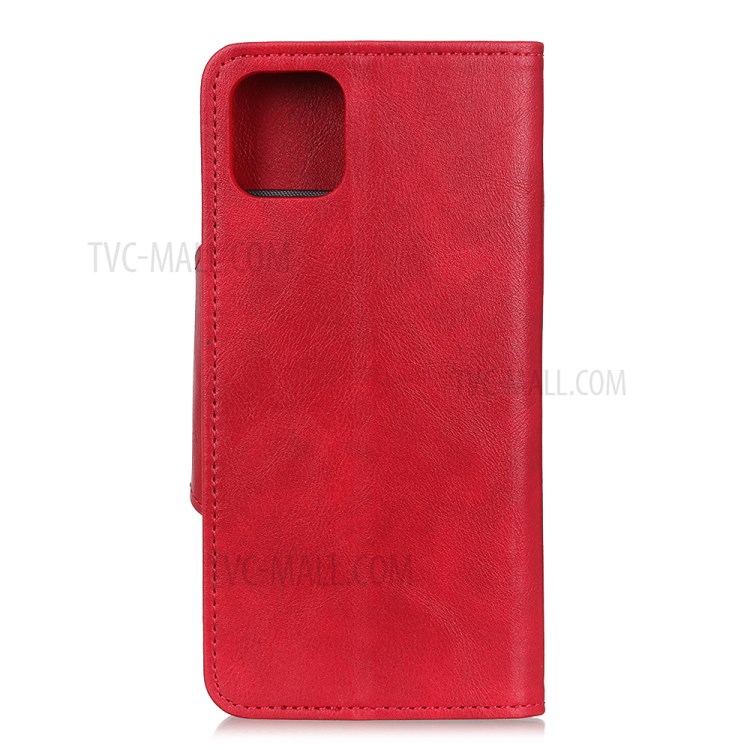 Magnetic Clasp Wallet Stand Leather Case for Apple iPhone 12 Pro Max 6.7 inch - Red-2