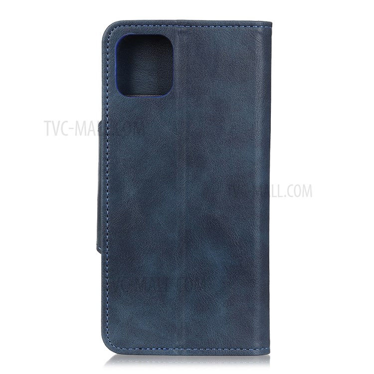 Magnetic Clasp Wallet Stand Leather Case for Apple iPhone 12 Pro Max 6.7 inch - Blue-2