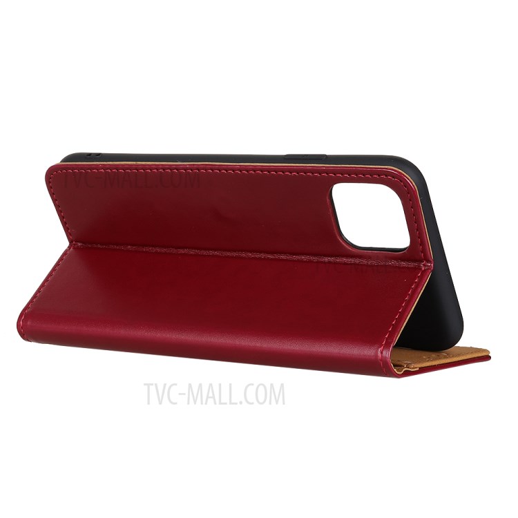 PU Leather Wallet Stand Cell Phone Shell Protection Covering for iPhone 12 5.4 inch - Red-3
