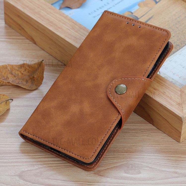 PU Leather Wallet Stand Phone Case Cover for Apple iPhone 12 5.4 inch - Brown-12