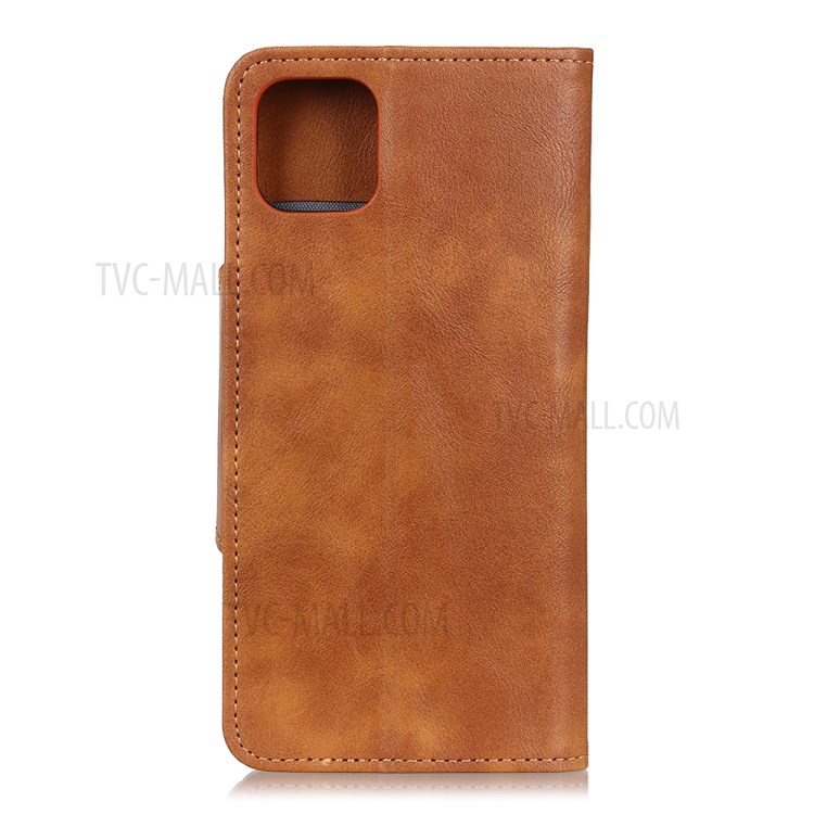 PU Leather Wallet Stand Phone Case Cover for Apple iPhone 12 5.4 inch - Brown-2