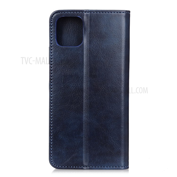 Auto-absorbed Litchi Texture Split Leather Wallet Case for Apple iPhone 12 5.4 inch - Blue-2