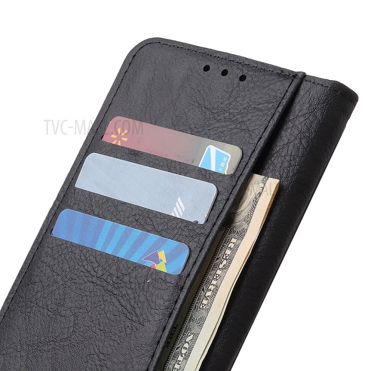 Litchi Skin Leather Wallet Phone Case for Apple iPhone 12 5.4 inch - Black-10