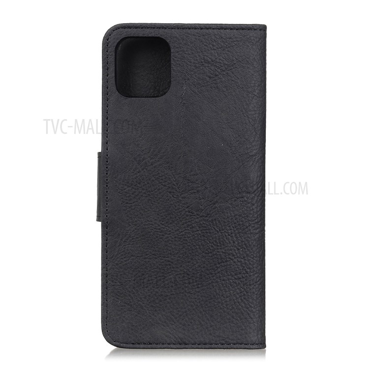 Litchi Skin Leather Wallet Phone Case for Apple iPhone 12 5.4 inch - Black-2