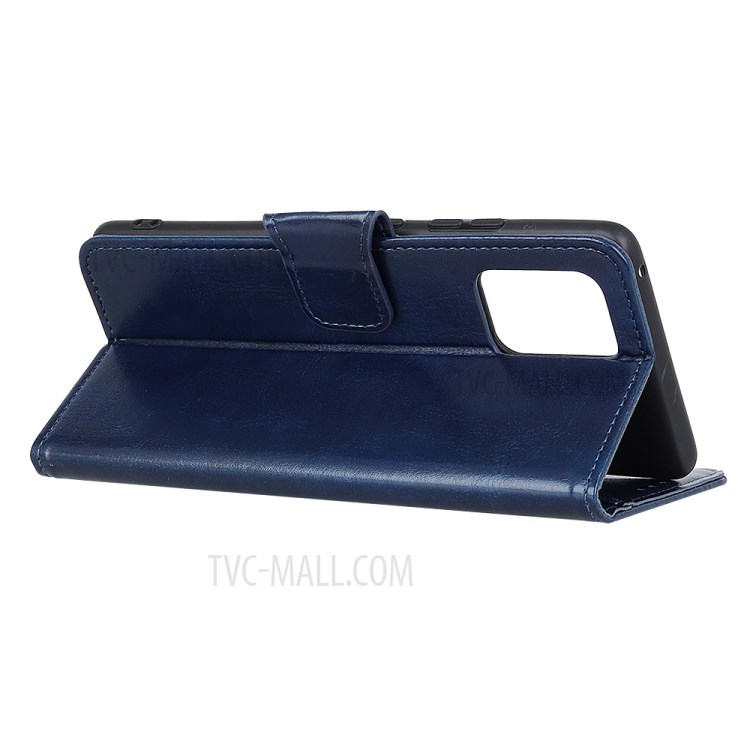 Crazy Horse Wallet Leather Stand Case for Apple iPhone 12 5.4 inch - Blue-4