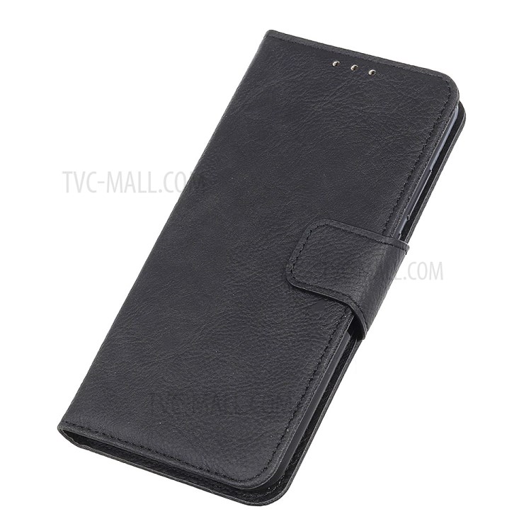 Litchi Texture PU Leather Wallet Stand Shell for iPhone 12 Pro Max 6.7 inch - Black-6