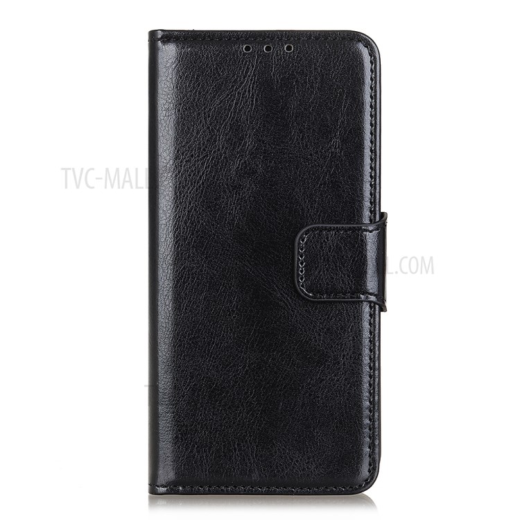 Crazy Horse Wallet Leather Protective Case Shell for iPhone 12 Pro Max 6.7 inch - Black-2