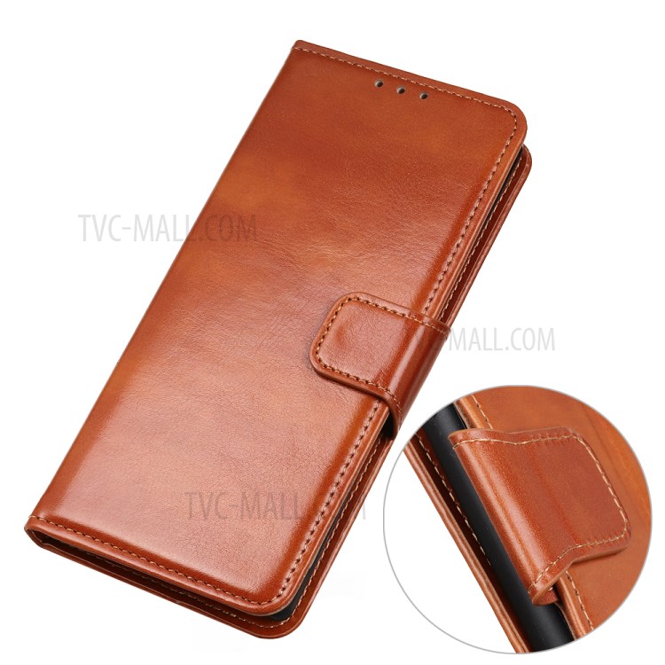 Crazy Horse Wallet Leather Protective Case Shell for iPhone 12 Pro Max 6.7 inch - Brown-5
