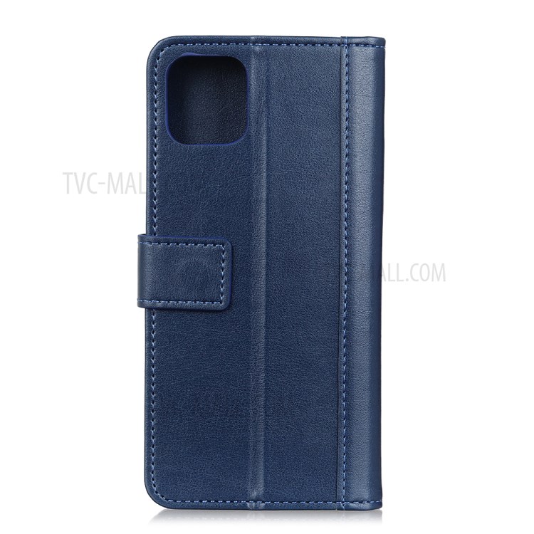 PU Leather Wallet Stand Case Accessory for iPhone 12 Pro Max 6.7 inch - Blue-2