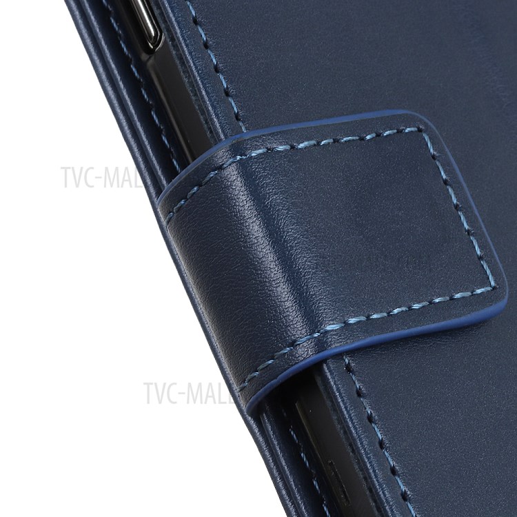 PU Leather Wallet Stand Case Accessory for iPhone 12 Pro Max 6.7 inch - Blue-8
